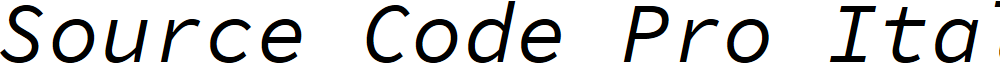 Source Code Pro Italic