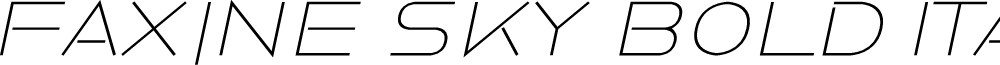 Faxine Sky Bold Italic