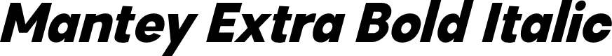 Mantey Extra Bold Italic