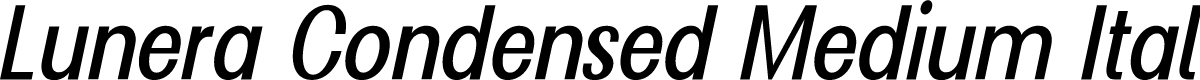 Lunera Condensed Medium Italic