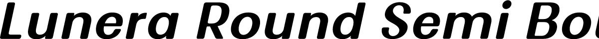 Lunera Round Semi Bold Italic