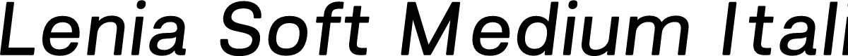 Lenia Soft Demo Medium Italic