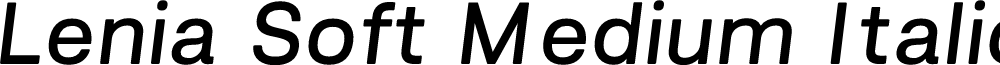Lenia Soft Demo Medium Italic