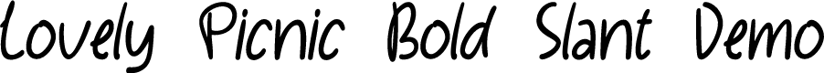 Lovely Picnic Bold Slant Demo