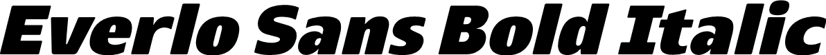 Everlo Sans Bold Italic