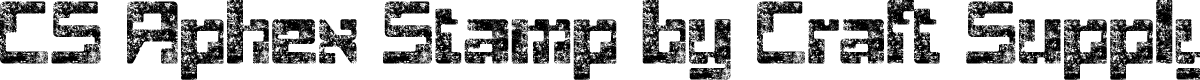 CSAphexStamp-Regular Demo