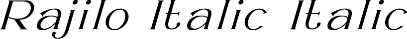 Rajilo Italic Italic