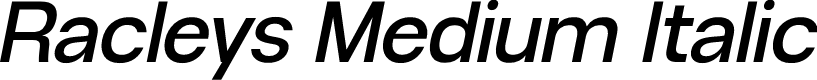 Racleys Medium Italic
