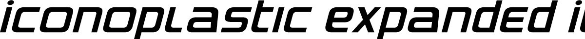 Iconoplastic Expanded Italic