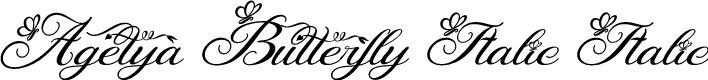 Agetya Butterfly Italic Italic
