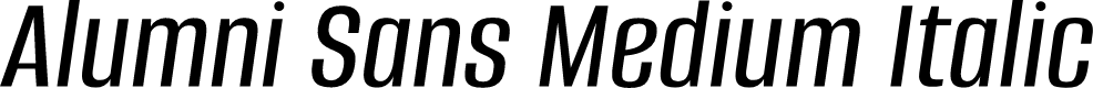 Alumni Sans Medium Italic