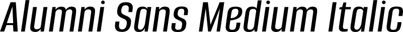 Alumni Sans Medium Italic