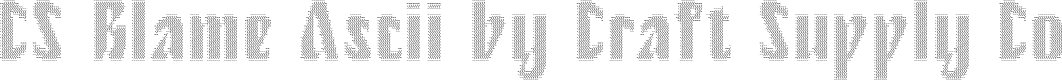 CS Blame Ascii Regular Demo