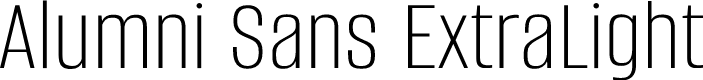 Alumni Sans ExtraLight