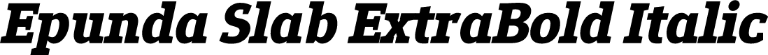 Epunda Slab ExtraBold Italic