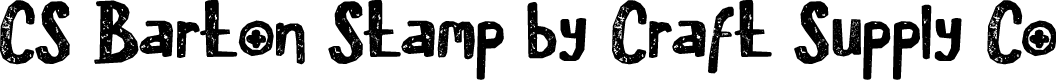 CSBartonStamp-Regular Demo