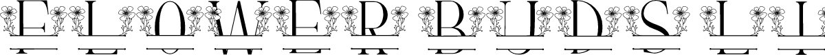 Flower Buds Line Monogram