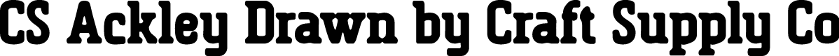 CSAckleyDrawn-Regular Demo