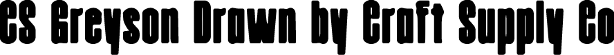 CSGreysonDrawn-Regular Demo