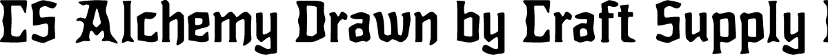 CSAlchemyDrawn-Regular Demo