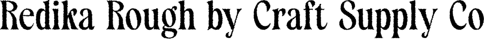 RedikaRough-Regular Demo