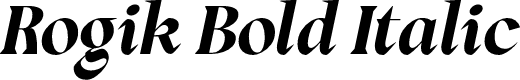 Rogik Bold Italic