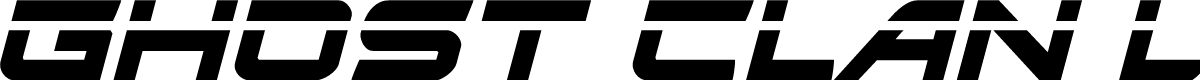 Ghost Clan Laser Italic