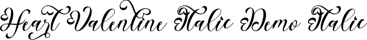 Heart Valentine Italic Demo Italic