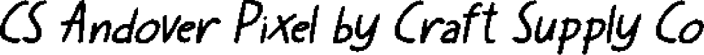 CSAndoverPixel-Regular Demo