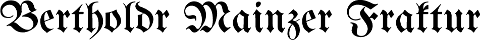 Bertholdr Mainzer Fraktur