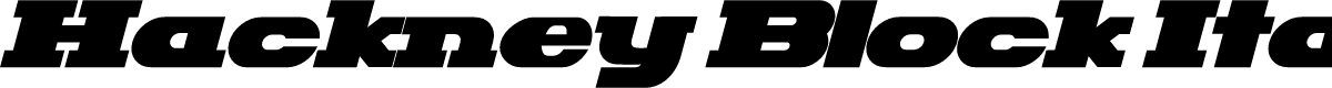 Hackney Block Italic