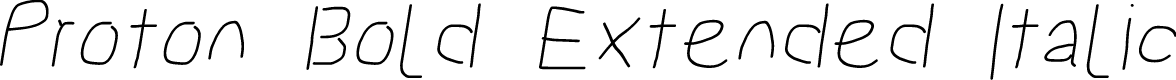 Proton Bold Extended Italic