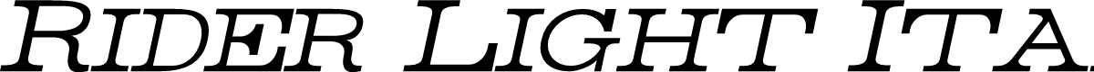 Rider Light Italic