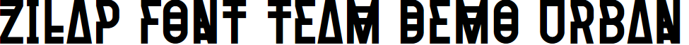 Zilap Font Team DEMO Urban