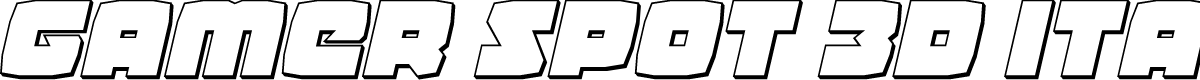 Gamer Spot 3D Italic