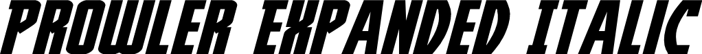 Prowler Expanded Italic