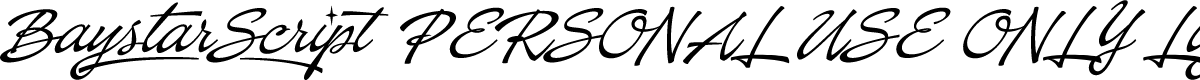 Baystar Script PERSONAL USE ONLY Light PERSONAL USE ONLY