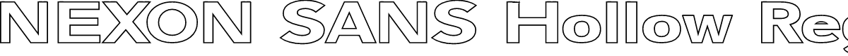 NEXON SANS Hollow Regular