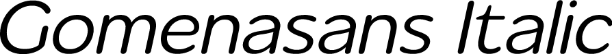 Gomenasans Italic