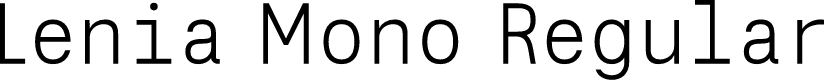 Lenia Mono DEMO Regular