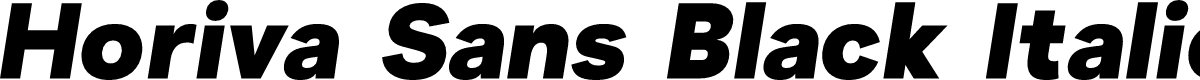 Horiva Sans Demo Black Italic