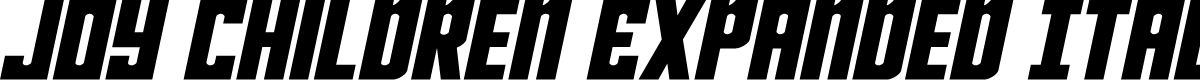 Joy Children Expanded Italic