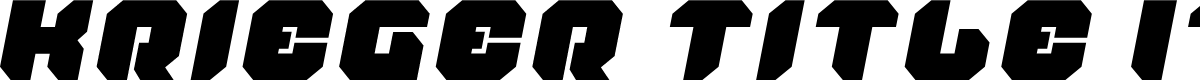 Krieger Title Italic