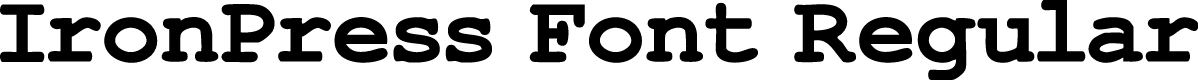 IronPress Font Regular