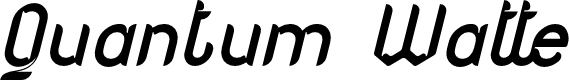 Quantum Watte Italic