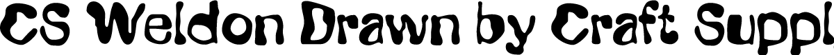 CSWeldonDrawn-Regular Demo