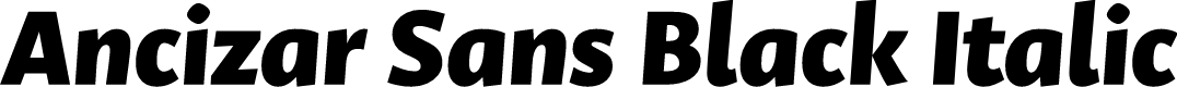 Ancizar Sans Black Italic