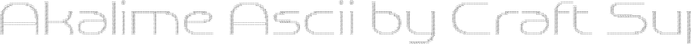 Akalime Ascii Regular Demo