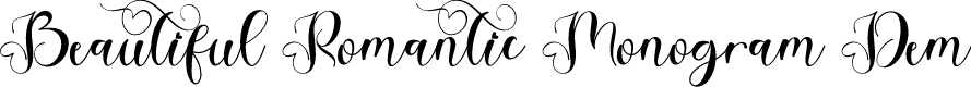 Beautiful Romantic Monogram Dem