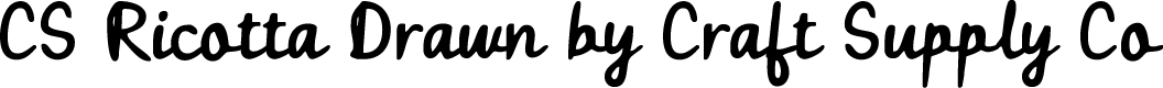 CSRicottaDrawn-Regular Demo